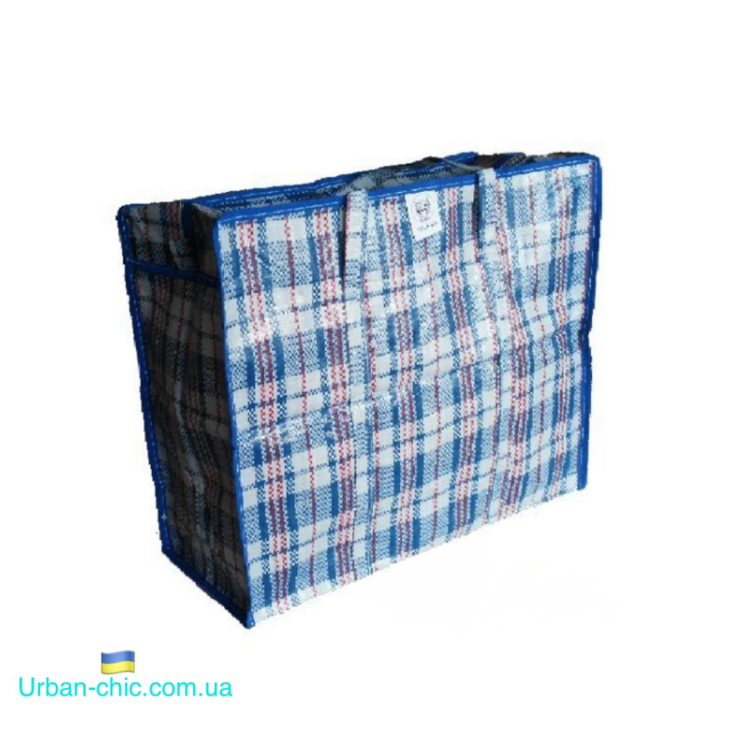 Сумка клетчата велика на блискавці 65x47x30см